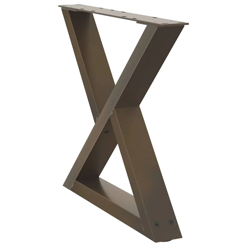 Set di 2 gambe moderne regolabili per tavolino da caffè 60 x 42-43,3 cm in acciaio naturale 02_0056997