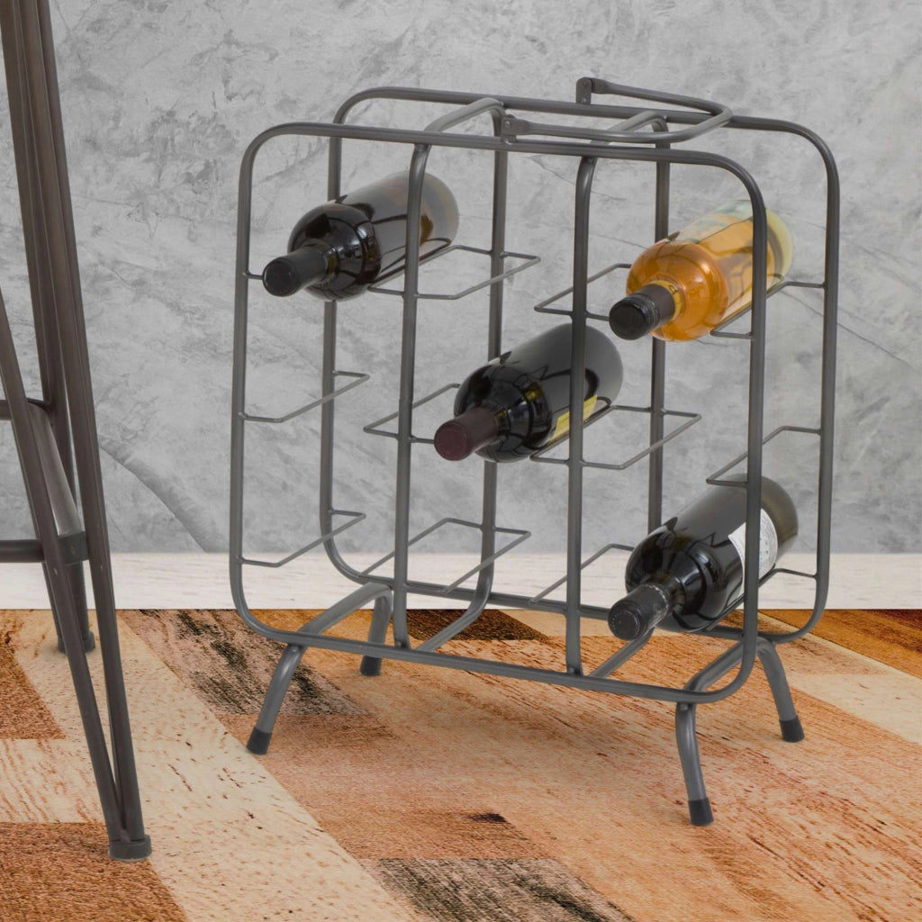 Safed, Portabottiglie con Maniglia, Grigio Scuro