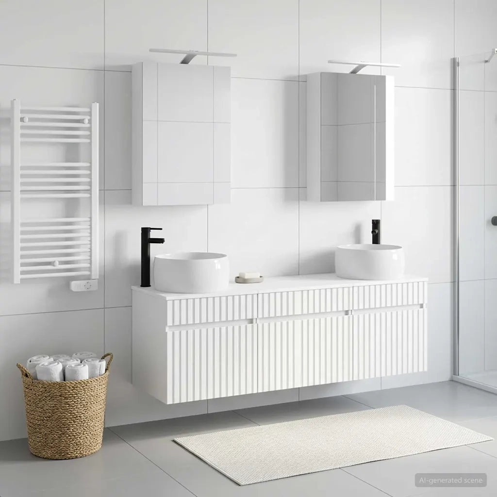 Set di Armadi da Bagno 5 pcs Bianco 50 x 14,5 x 70 cm 3406631