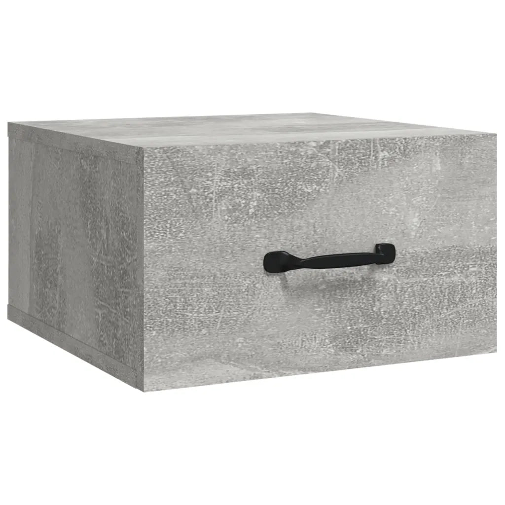 Comodino a Muro Grigio Cemento 35x35x20 cm cod mxl 30684