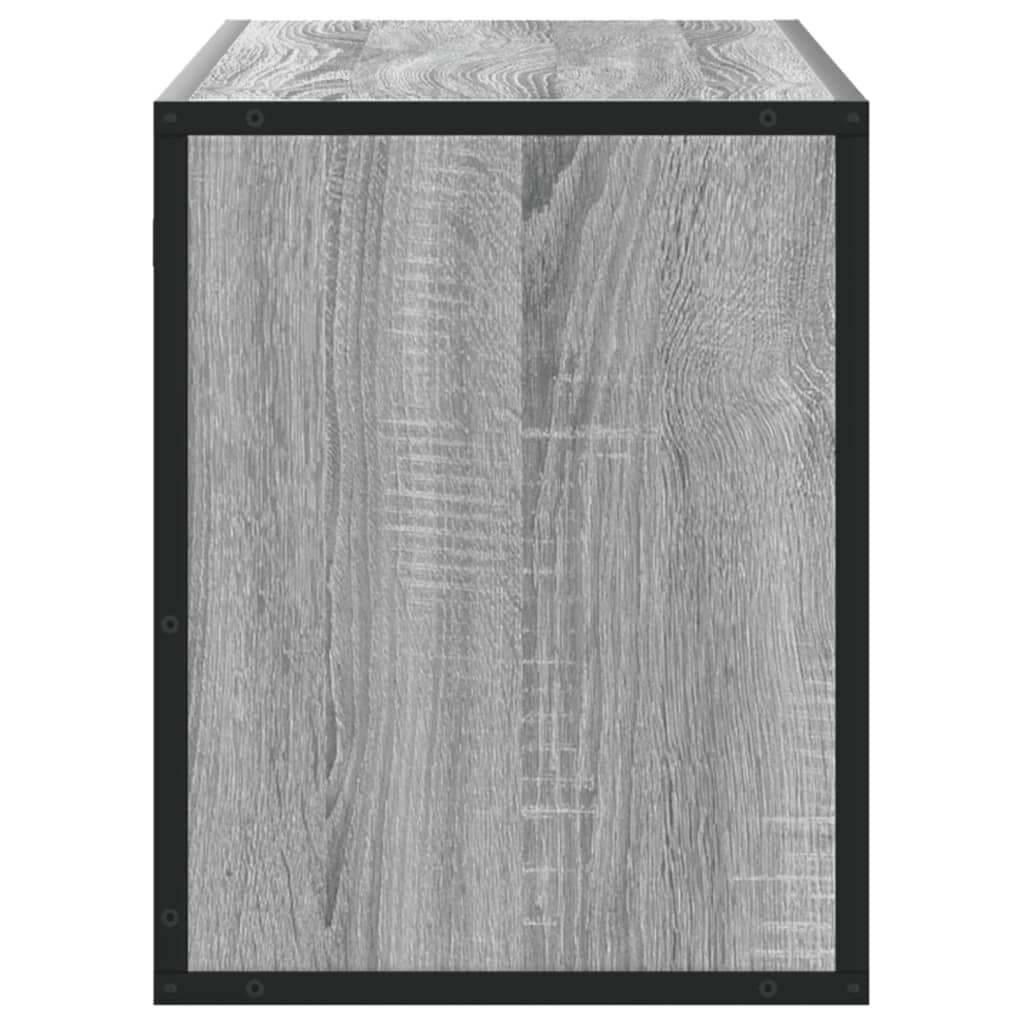 Mobile TV multimediale mensola TV credenza TV sala da pranzo soggiorno camera da letto Sonoma 100 x 31 x 39,5 cm legno ingegnerizzato e metallo grigio 02_0028319