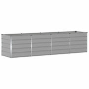 Fioriera | Cassetta per fiori | Vaso Grigio chiaro 320 x 80 x 75 cm Acciaio