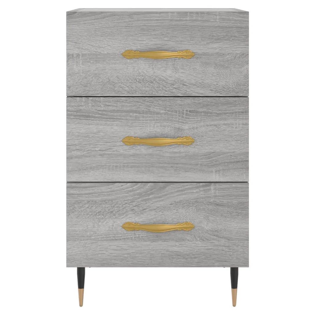 Comodino | Armadio da Notte | Mobiletto da notte Grigio Sonoma 40x40x66 cm in Legno Multistrato