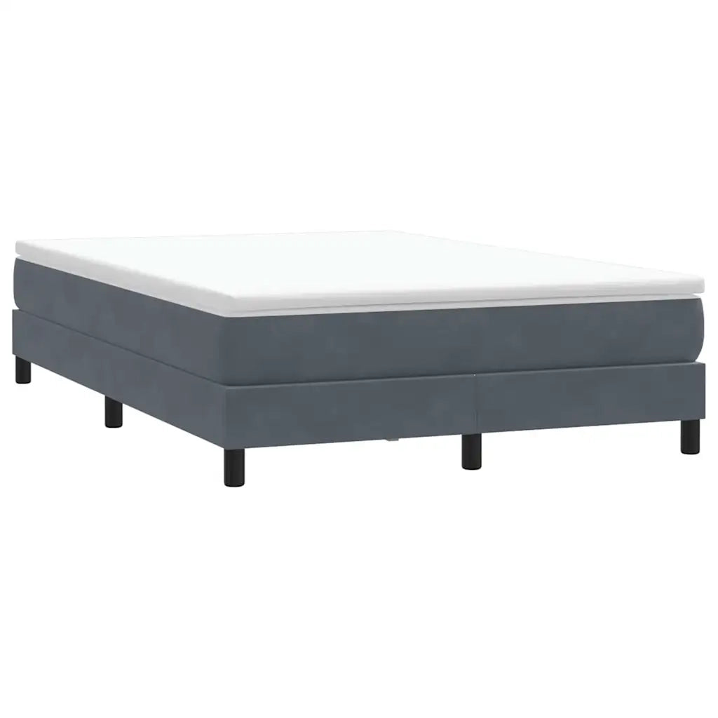 Giroletto Molle senza Materasso Grigio Scuro 160x210 cm Velluto 3315832