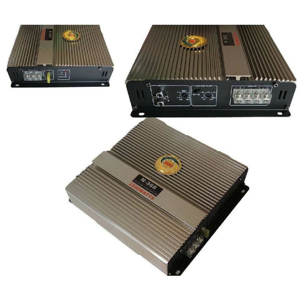 Trade Shop - Amplificatore Auto Stereo Audio 2 Canali 2ch Potenza 2200w Watt 12v N-368 -