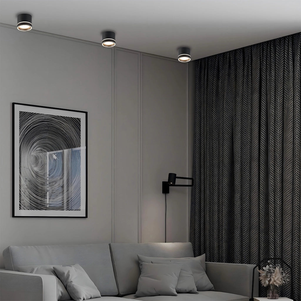 Spot soffitto superficie Ø8,5 tondo nero GX53 Kendal