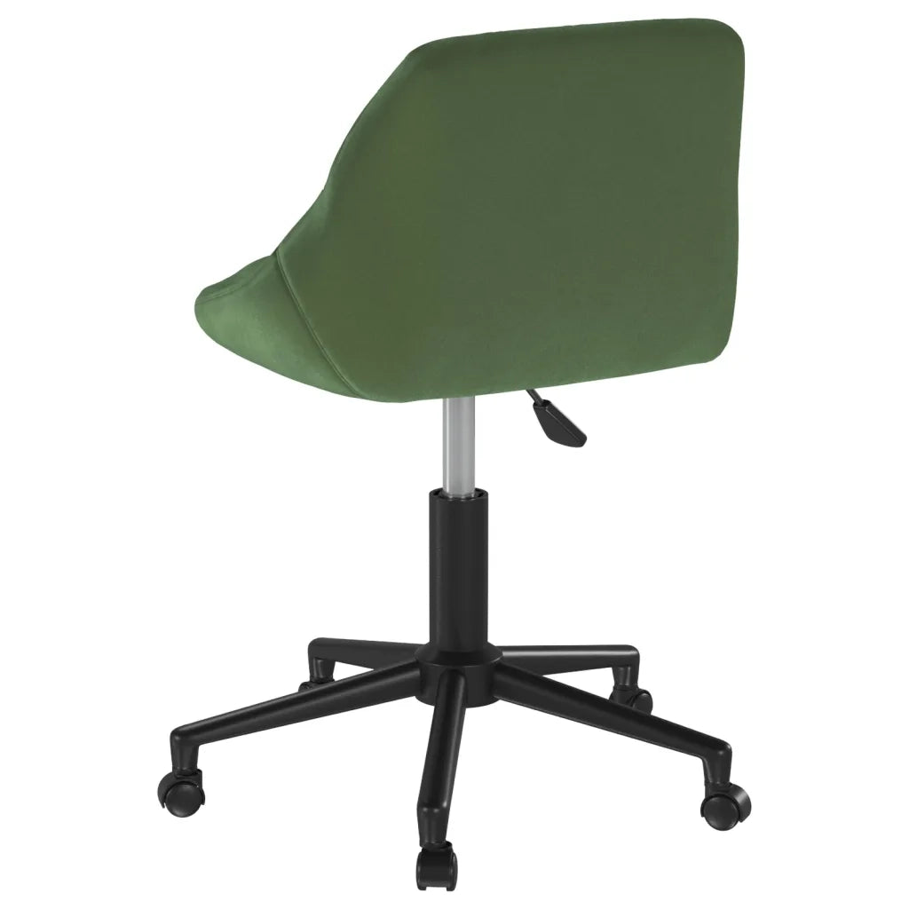 Sedia da Ufficio Girevole Verde Scuro in Velluto