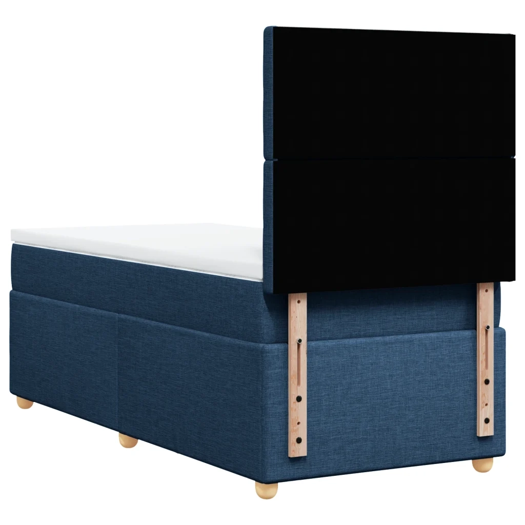 Giroletto a Molle con Materasso Blu 100x200 cm in Tessuto