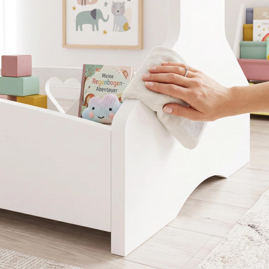 Appendiabiti da Terra Haandsvanssad per Cameretta 126x73x43 cm - Bianco [en.casa]