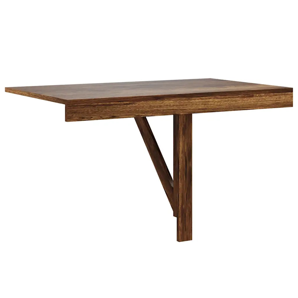 Tavolino Parete Pieghevole Rovere Fumo 100x60x56 cm Multistrato CFW7021426