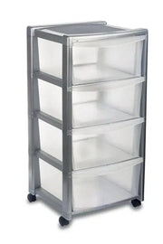 Cassettiera libera 4 silver
