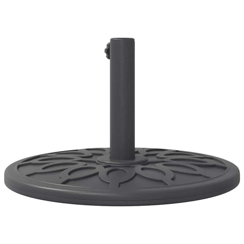 Base per ombrellone rotonda 45 x 31,5 cm 12 kg design elegante giardino terrazza in PE nero 02_0056645