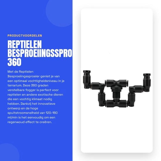 Sproeieraftersolido 360° Regolabile - Spremadrina Giardino - Spremadrina Pompa - Testa di Aspersore - Materiale in Plastica - Velocità di Getto 120-160ml/min