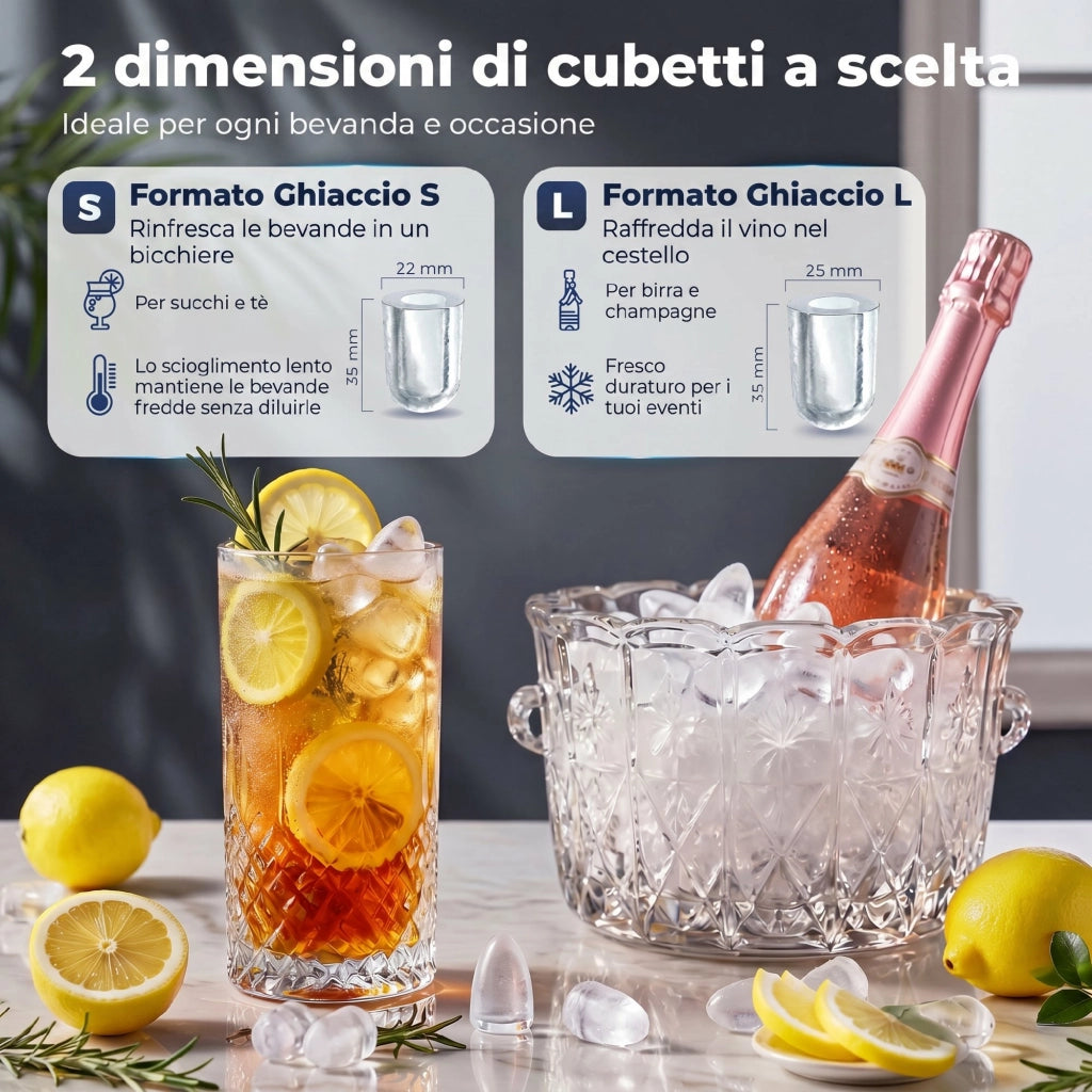 Macchina del Ghiaccio ¨C Zephmum ¨C Nera, PP e Acciaio Inox, 24.2x35.3x33 cm