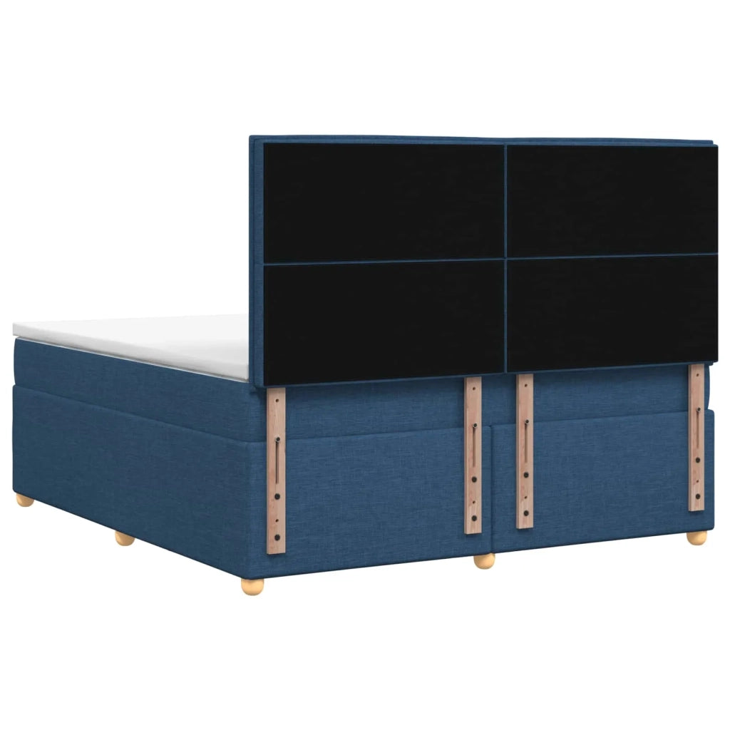 Letto box spring con materasso Blu 180 x 200 cm Tessuto 3453941