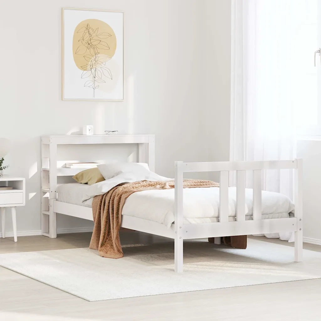 Giroletto con Testiera senza Materasso Bianco 90x200 cm 3305964