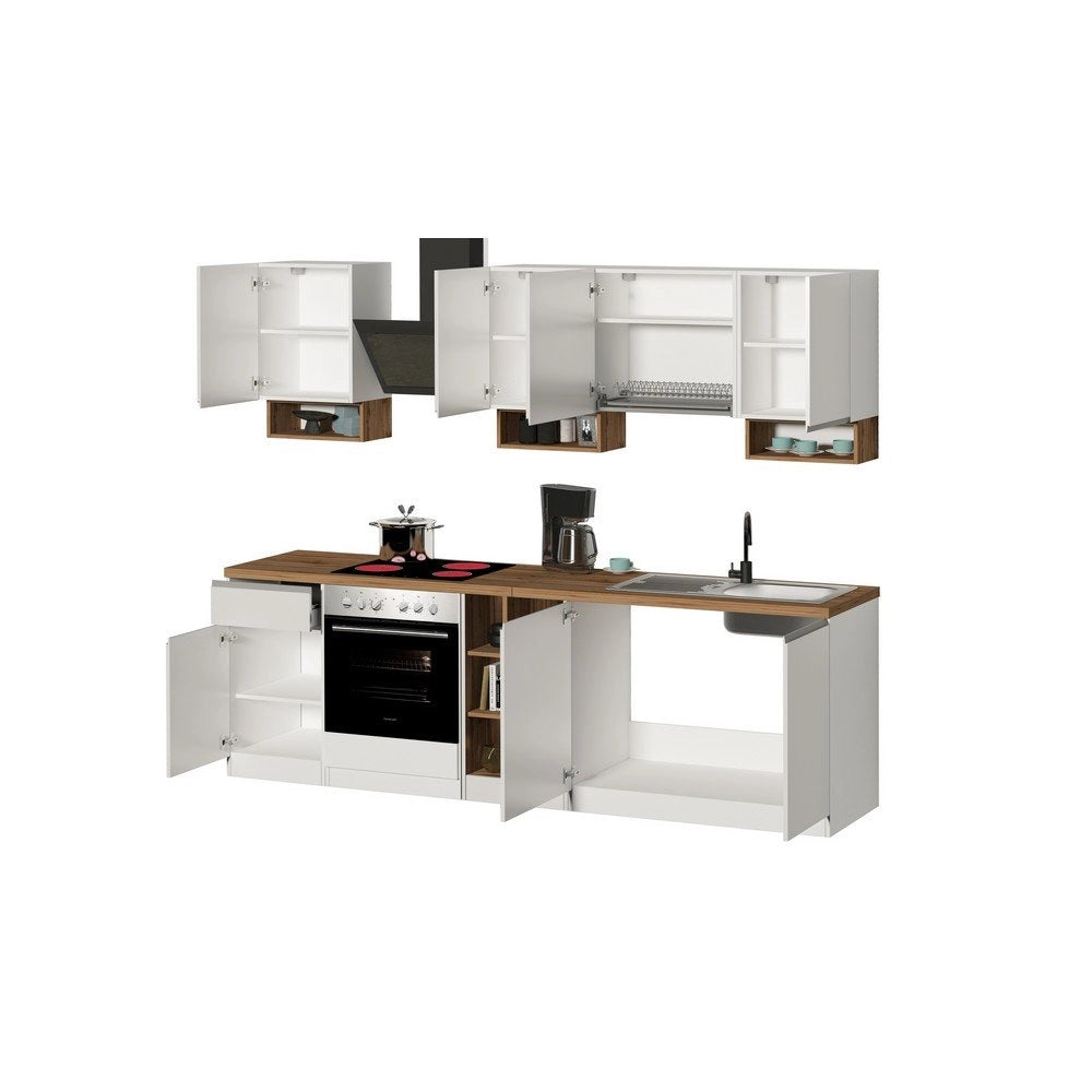 Composizione Cucina moderna 255X60-34X85-71cm - NAUTILUS