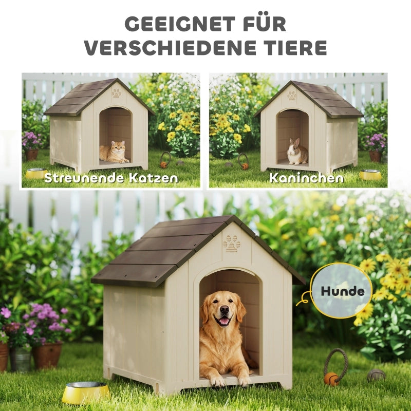 CUCCIA per cani da esterno 88 x 79 x 89 cm Beige in polietilene