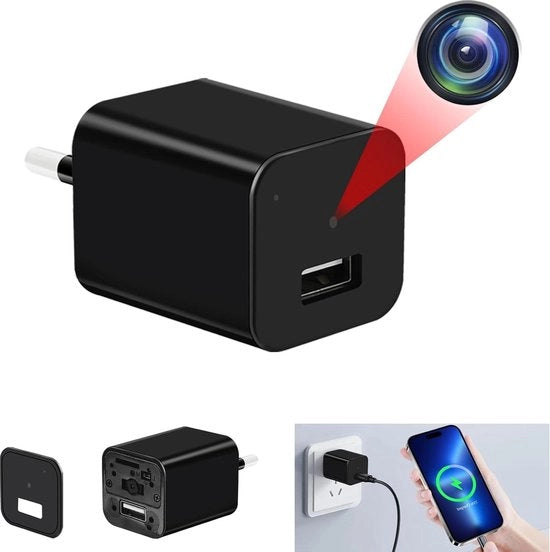 Opluchter mini-camera di sorveglianza nascosta - registrazione video HD 1080p - mini-camera di sorveglianza con rilevamento movimento - registrazione in loop