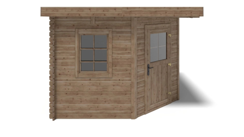 Casetta da giardino in legno - 8m2 - 3x3m - impregnata - 28mm - colore: marrone - DOM753 - ALTANKA