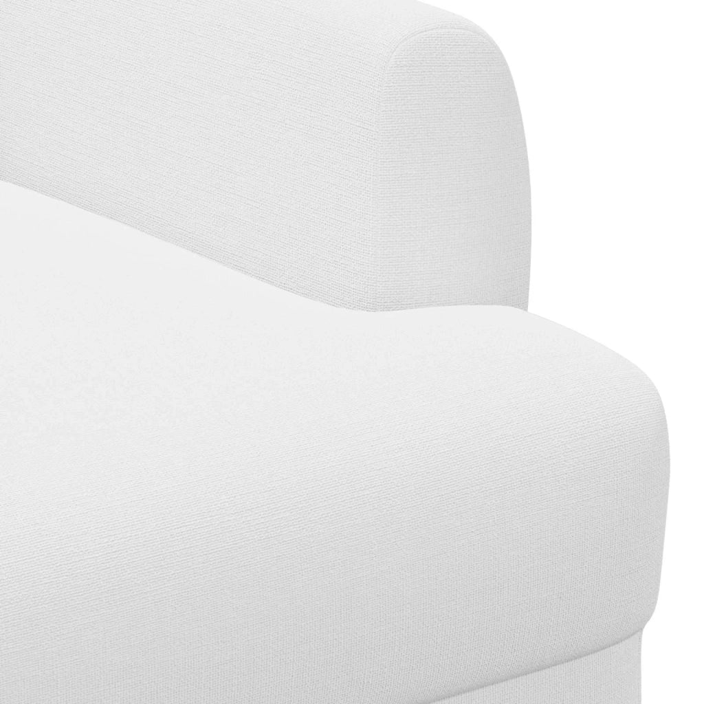 Loveseat con bottoni imbottiti Bianco 116 x 67 x 80 cm Tessuto 42041785
