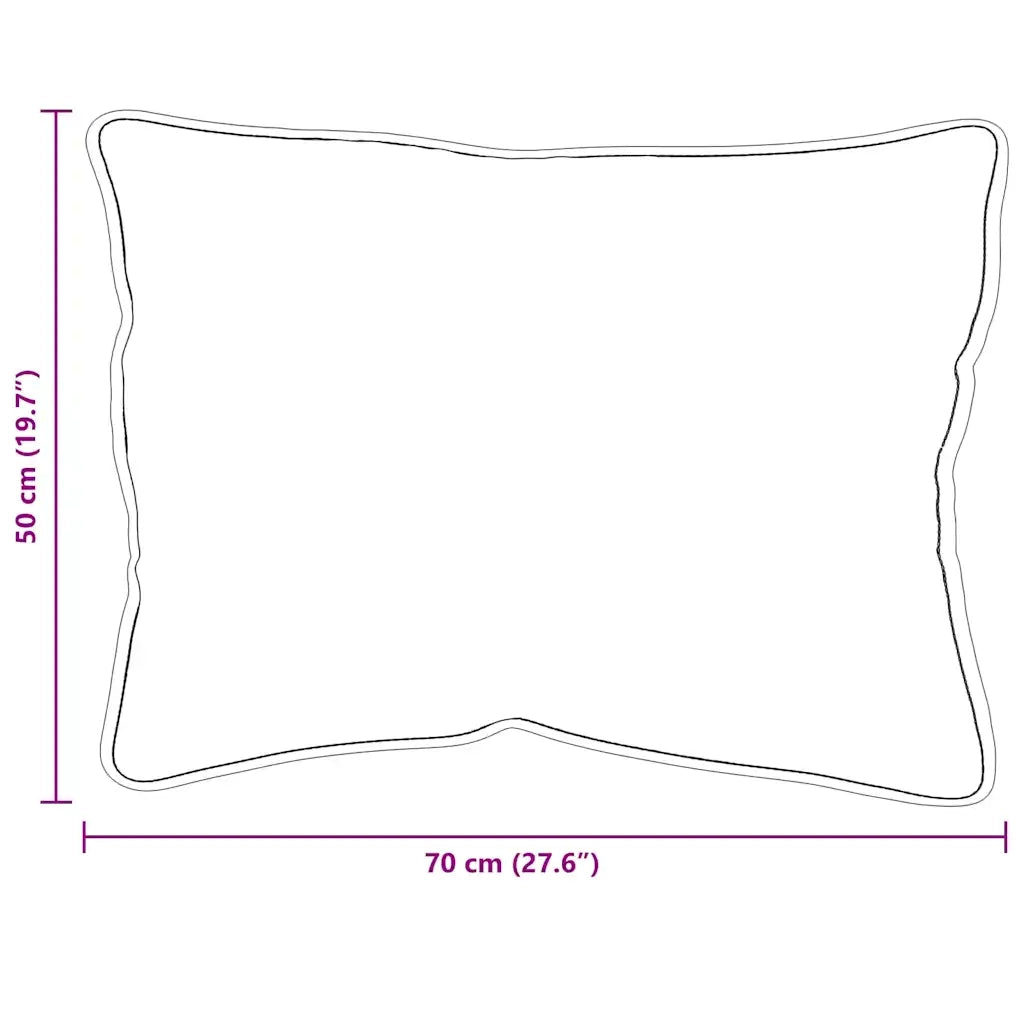 Cuscino con cuscino 2 pcs Bianco 71 x 51 x 20 cm Poliestere 42007825