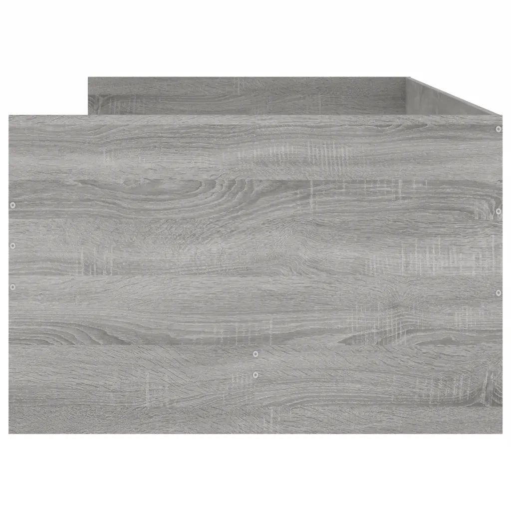 Letto singolo | Letto per adulti | Giroletto con Cassetti Grigio Sonoma 100x200 cm