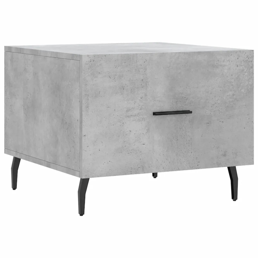 Tavolino Salotto Grigio Cemento 50x50x40 cm Legno Multistrato 829436