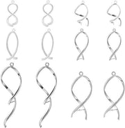 24 pezzi di Twist Idratanti per Orecchini a Spirale per Cerniere di Orecchini Clip di Chiusura per Connettori di Perle per Creare Gioielli in Argento Sterling 925