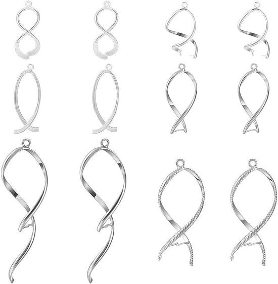 24 pezzi di Twist Idratanti per Orecchini a Spirale per Cerniere di Orecchini Clip di Chiusura per Connettori di Perle per Creare Gioielli in Argento Sterling 925