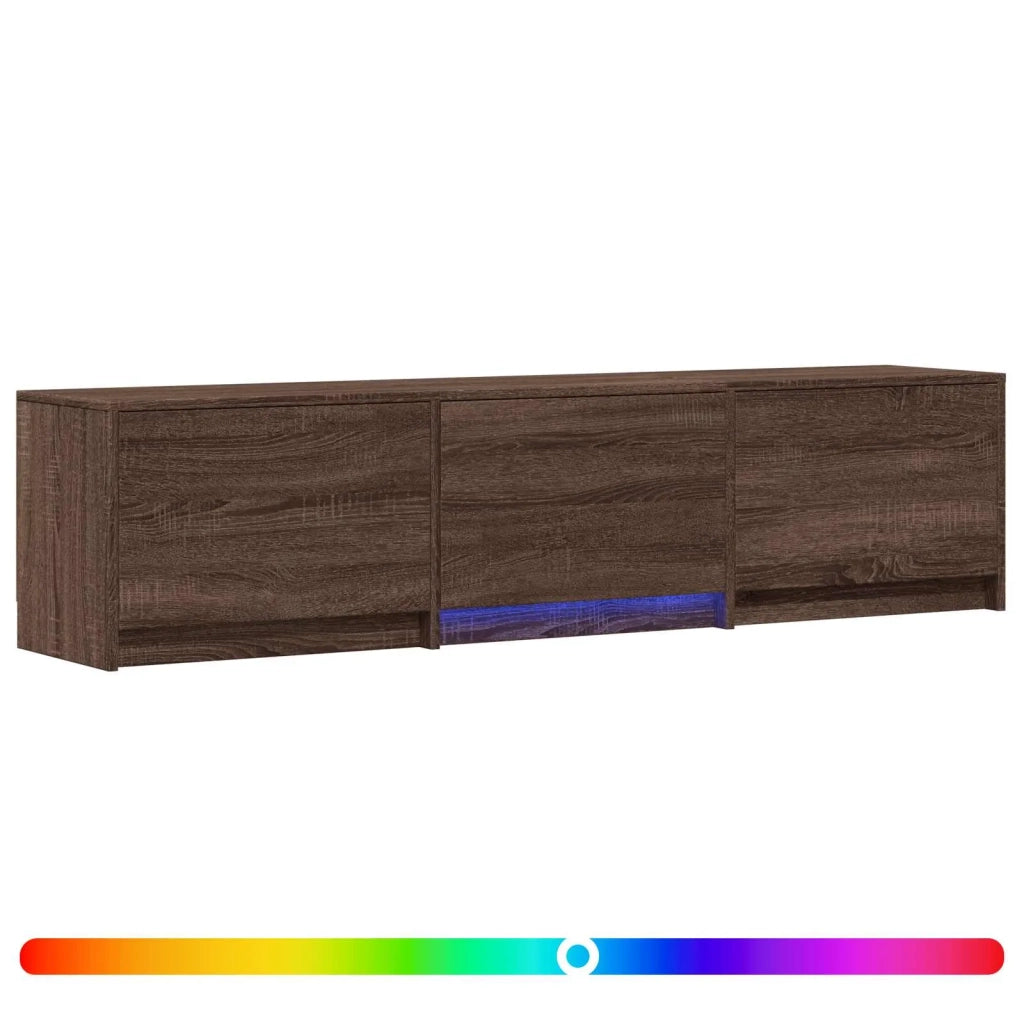 Mobile TV con LED-Credenza per TV Quercia marrone 165 x 34 x 40 cm