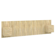 Testiera | Testata Letto con Armadietti Legno Multistrato Rovere Sonoma