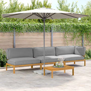Set di divani con cuscino 4 pcs Grigio Legno di Acacia Massello 3418485