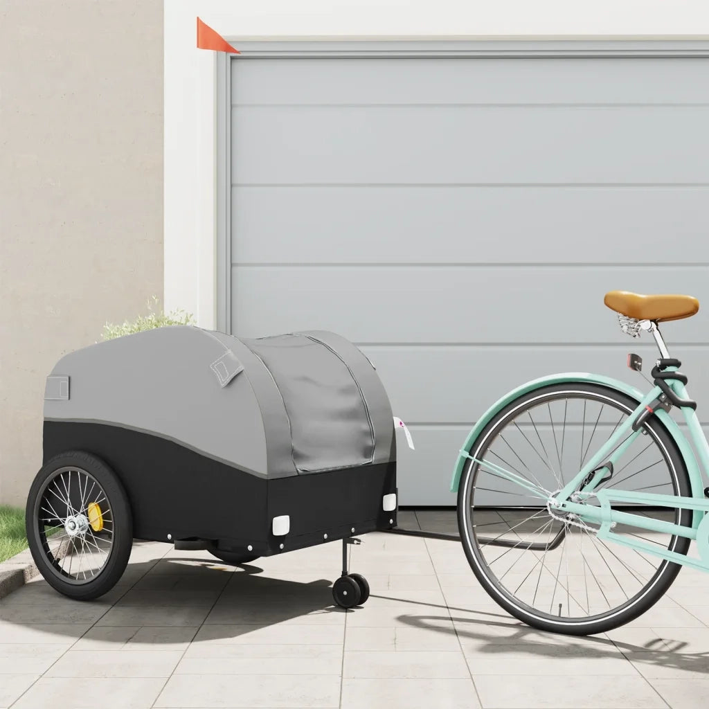 Rimorchio da Bici Nero e Grigio 45 kg in Ferro CFW2494692