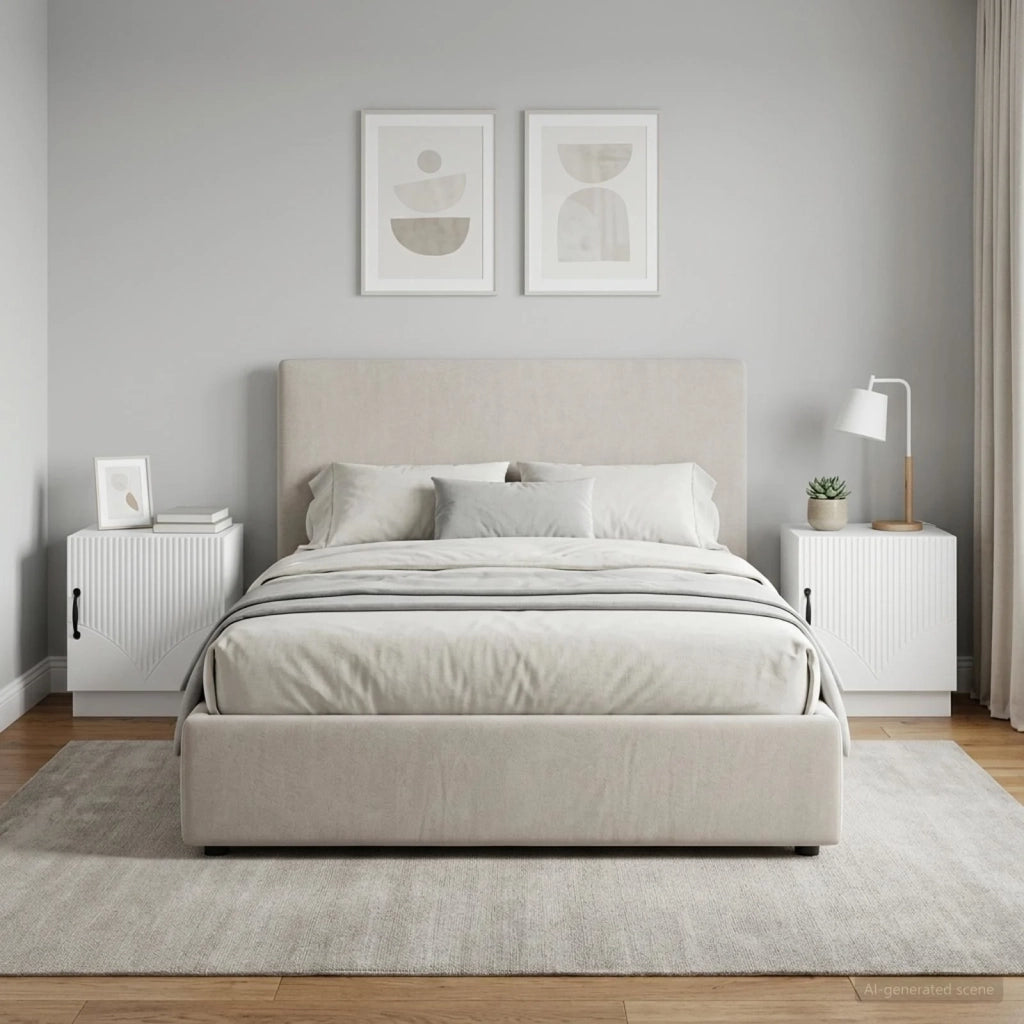 Comodino 2 pcs Bianco 43 x 34,5 x 47 cm Legno ingegnerizzato 895256