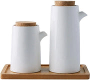 Dispenser olio ceramico per oli alimentari senza perdite - dispenser olio per cucina griglia - 2 pezzi