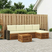 Set di divani da esterno con cuscino 6 pcs Naturale e Crema 3384276