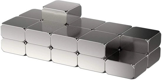 20 pezzi di magnete neodymium potenza - argento - magneti 8x8x4mm extra forti rettangolari - attrazione 0,55 kg - magneti forti super magneti - magneti mini per whiteboard pannello magnetico strisce magnetiche officina