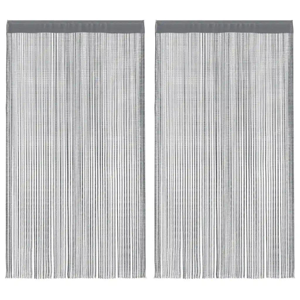 Tende a fili 2 pz Antracite 100x250 cm 4102051