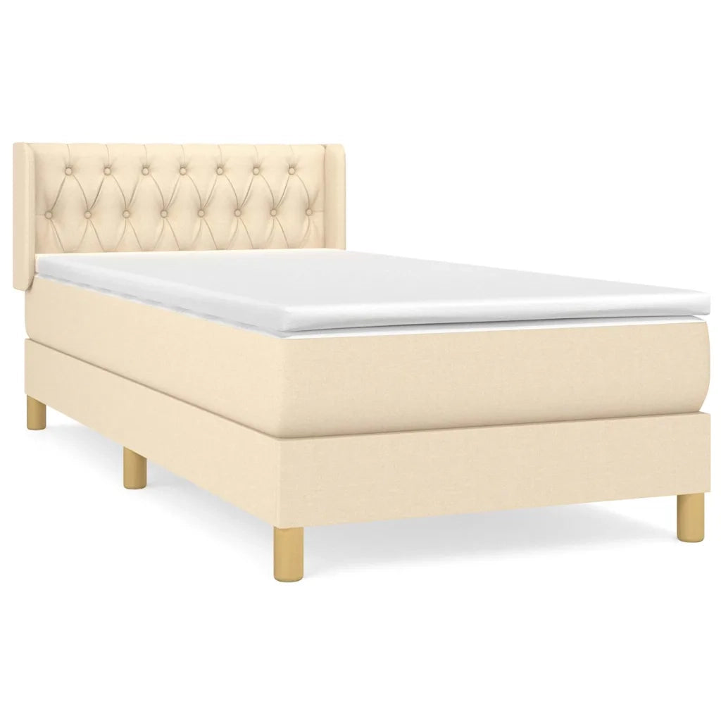 Giroletto a Molle con Materasso Crema 90x200 cm inTessuto 3130486