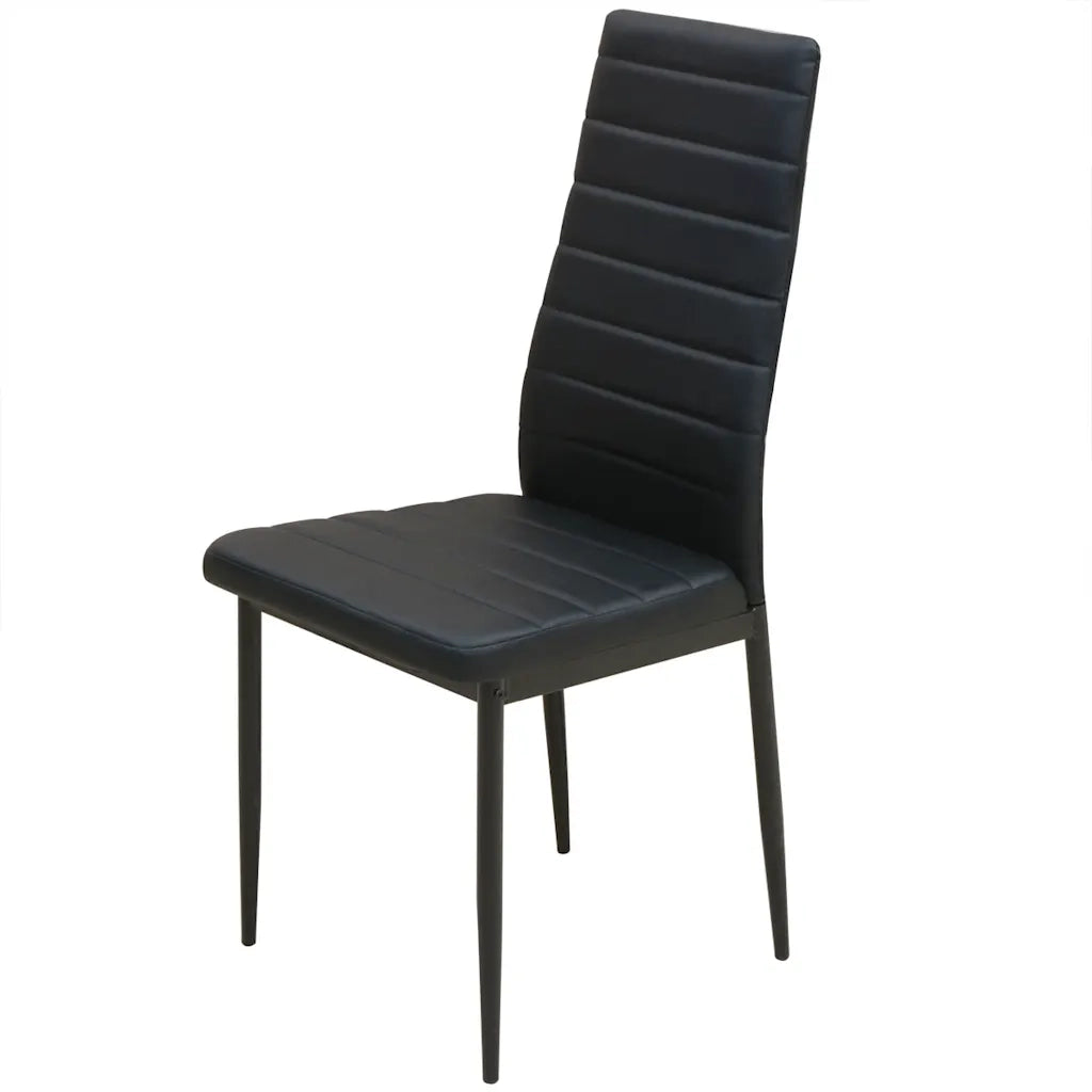 Set Tavolo e Sedie da Pranzo 5 pz Nero 242933