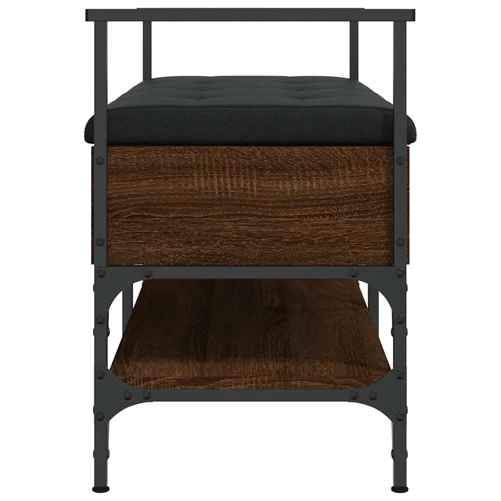 Panca Porta Scarpe-Sgabello-Panca Scarpiera Rovere Marrone 85,5x42x57,5 cm