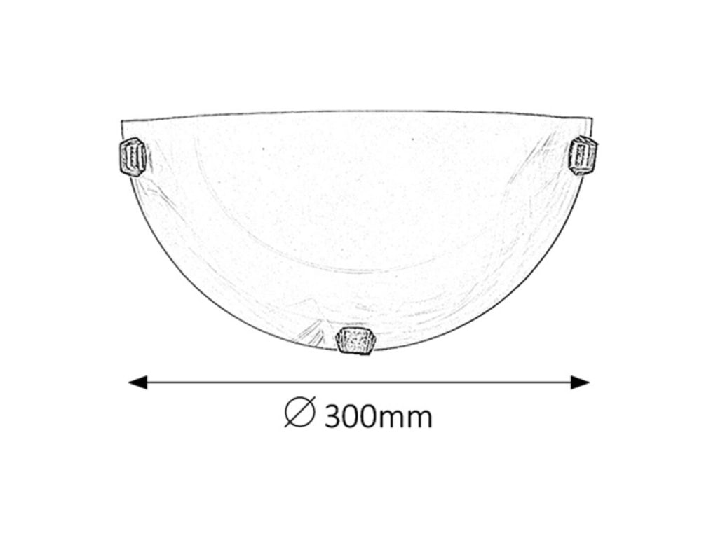 Applique bagno Rabalux Alabastro vetro bianco E27 3003