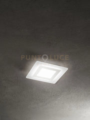 Plafoniera in metallo e plexiglass Bend LED 30W CCT 3000K 4000K 6000K CRI?80 220-240V 1660lm doppia emissione
