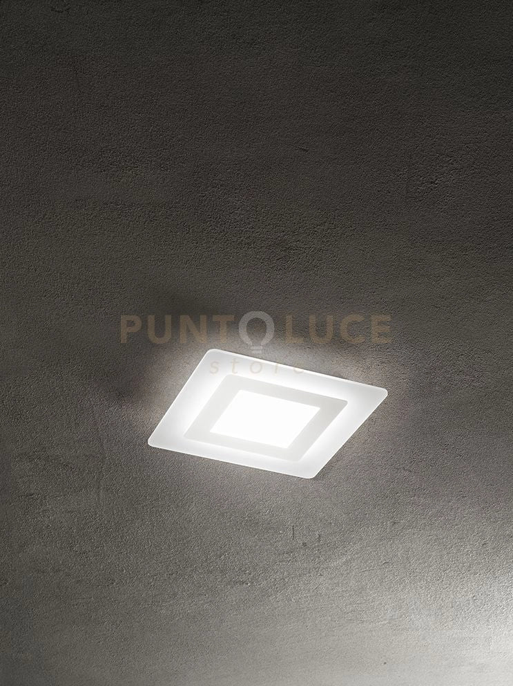 Plafoniera in metallo e plexiglass Bend LED 30W CCT 3000K 4000K 6000K CRI?80 220-240V 1660lm doppia emissione