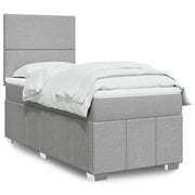 Giroletto a Molle con Materasso Grigio Chiaro 80x200 cm Tessuto