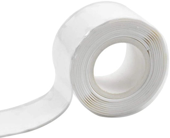 Tape a isolamento siliconico acqua resistente 25 x 100 cm - isolante per sanitari, cavi elettrici e altro - bianco - Adesivo impermeabile per riparazioni di emergenza