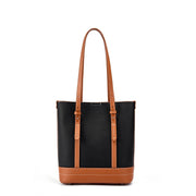 Borsa a mano e a tracolla da donna in vera pelle nera