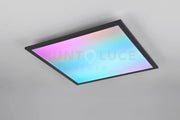 BETA PLAFONIERA LED  18W 2000lm, 2700 - 6500K QUADRATA BORDO NERO ANCHE RGB CON EFFETTO RAINBOW CON TELECOMANDO MULTIFUNZIONE L. 45CM