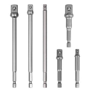 Trade Shop - Kit 6 Adattatori Chiavi A Bussola Quadrate Impatto Percussione 1/4-3/8-1/2" 96033 -